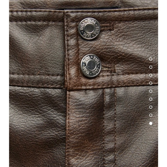 Zara faux leather high waisted pants with pockets - Picture 9 of 11